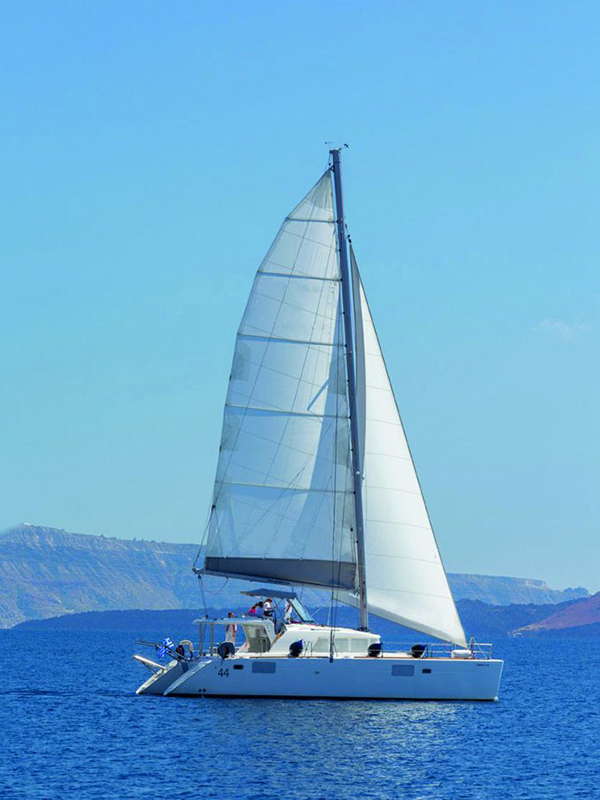 Santorini semi private catamaran cruises