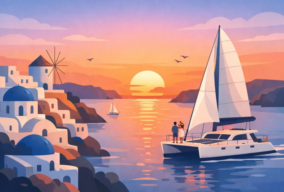 Santorini Sunset Catamaran Tour Guide