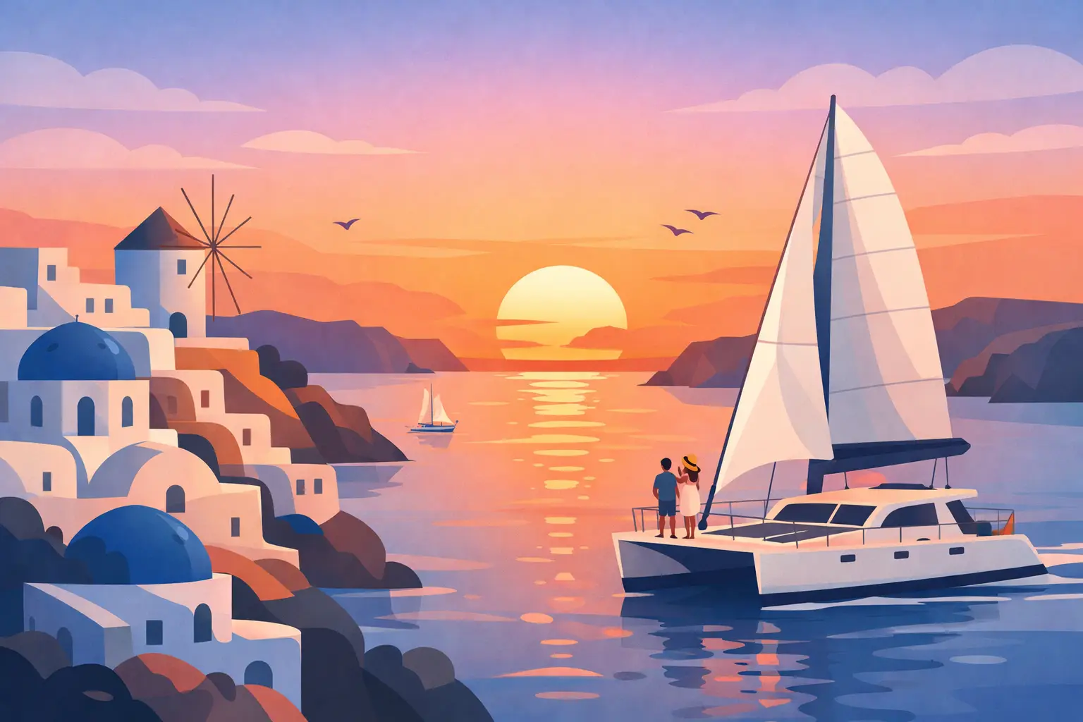 Santorini Sunset Catamaran Tour Guide